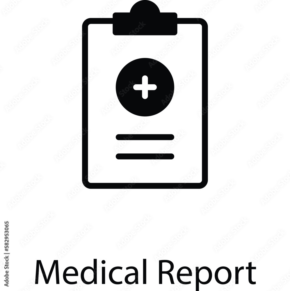 Medical report icon design stock illustration Medical report icon design stock illustration