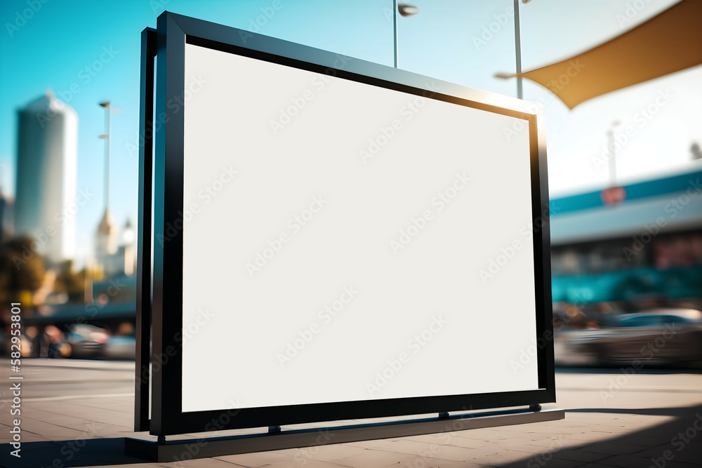 Fototapeta premium mockup außenwerbung Billboard blanko weiß