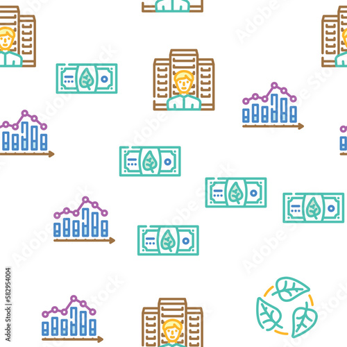 environmental social governance vector seamless pattern