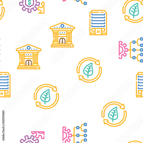 environmental social governance vector seamless pattern