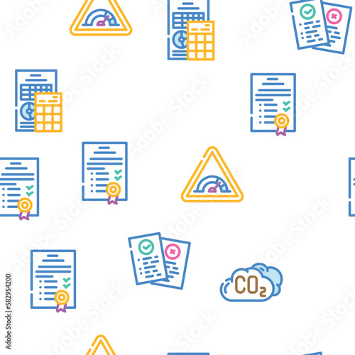 environmental social governance vector seamless pattern