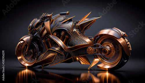 AI generates illustrations motorcycle photo