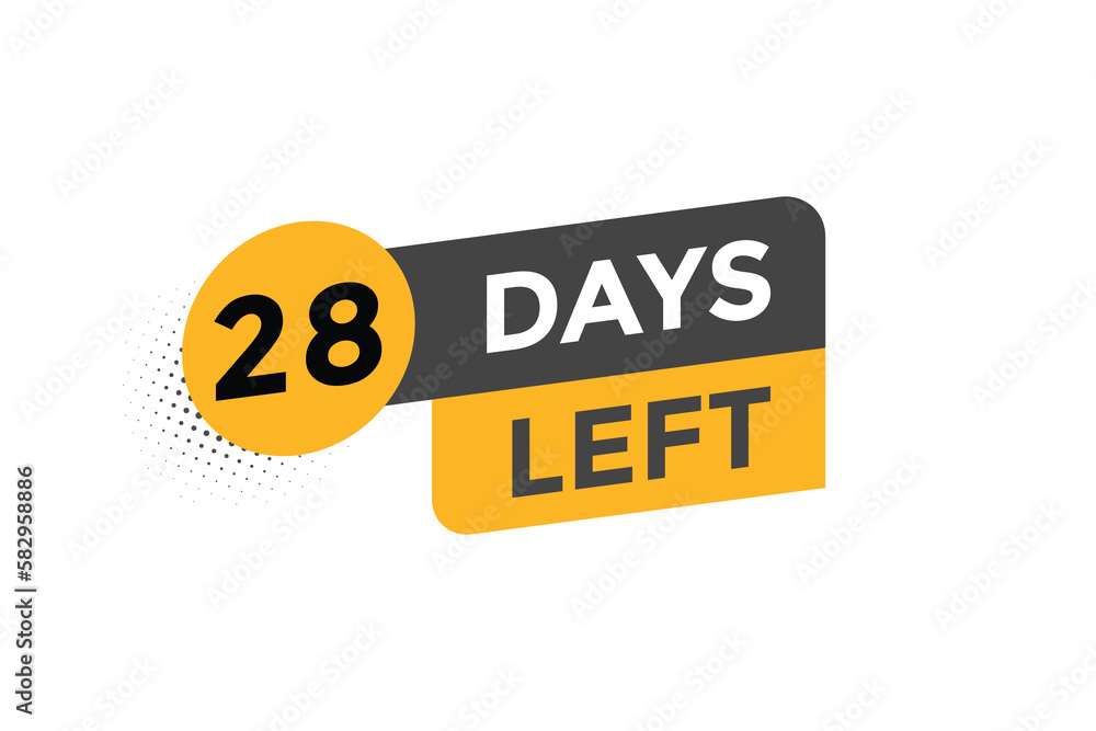 28 days Left countdown template. 28 day Countdown left banner label button eps 10 28 days Left countdown template. 28 day Countdown left banner label button eps 10