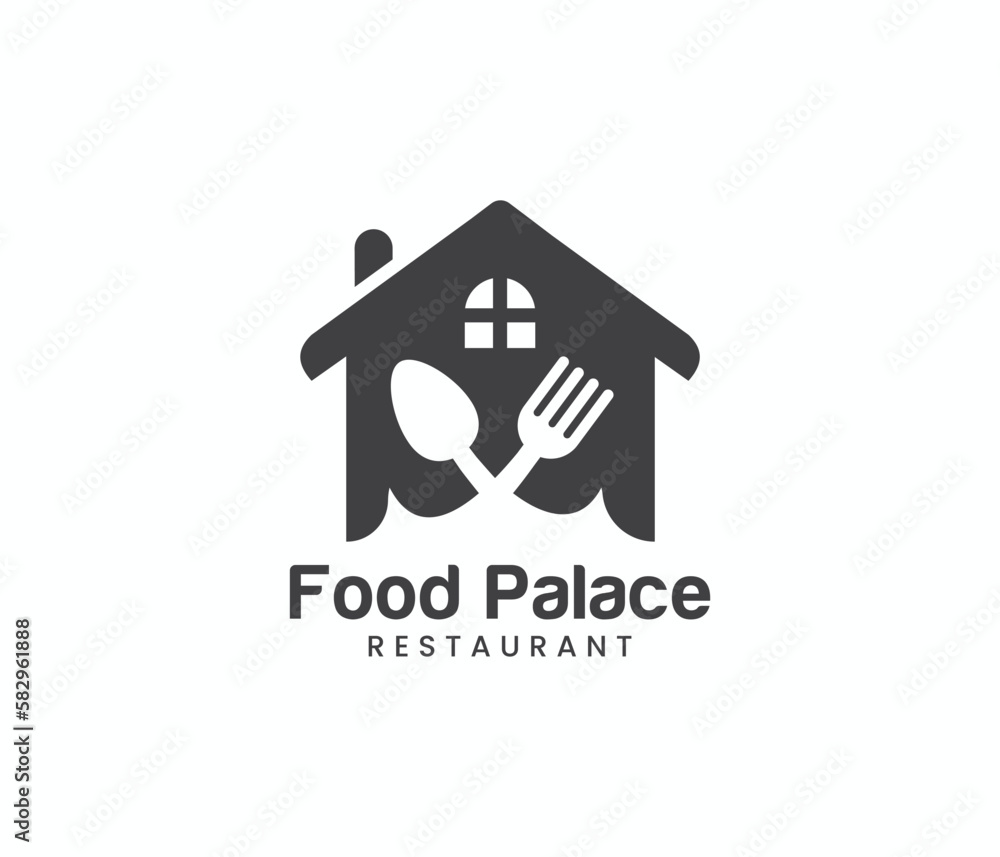 Home Food logo, restaurant logo healthy food chef