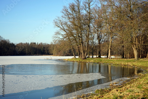 Der Schlosspark in Altdoebern, Brandenburg photo