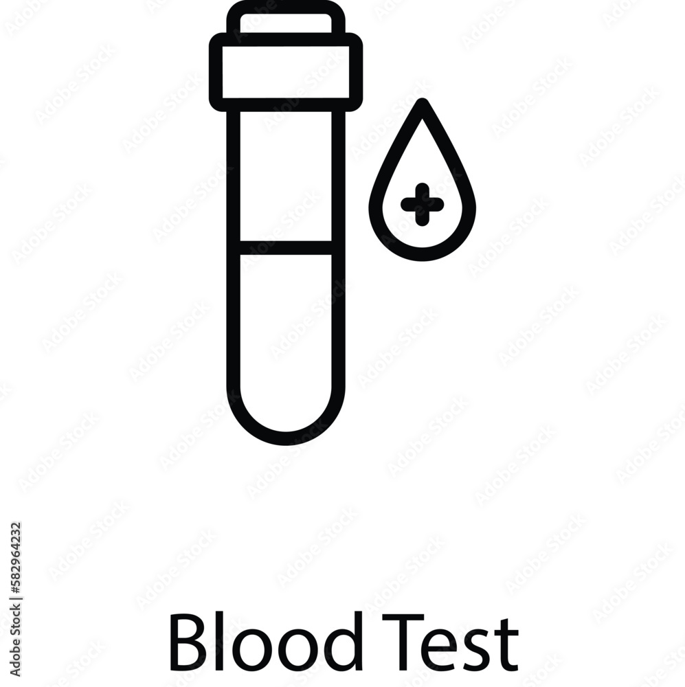 Blood test icon design stock illustration Blood test icon design stock illustration