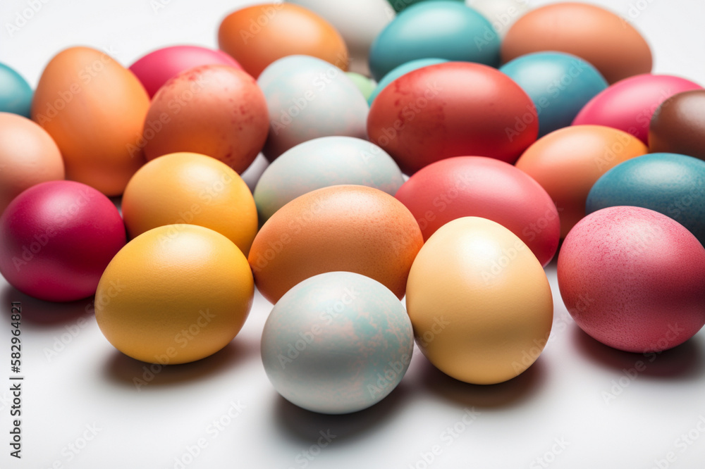 Easter eggs background (Generative AI) Easter eggs background (Generative AI)
