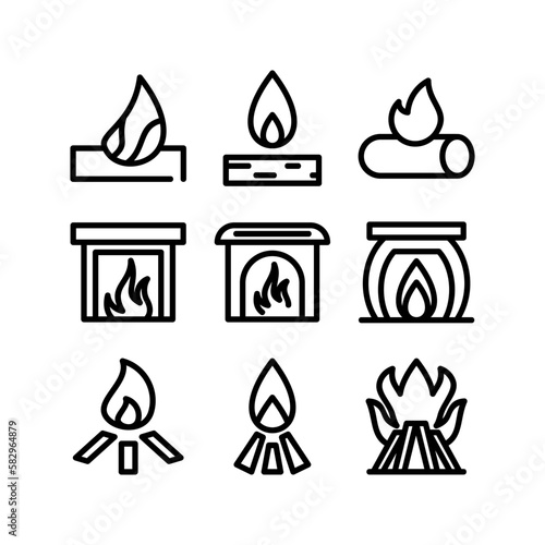 bonfire icon or logo isolated sign symbol vector illustration - high-quality black style vector icons 