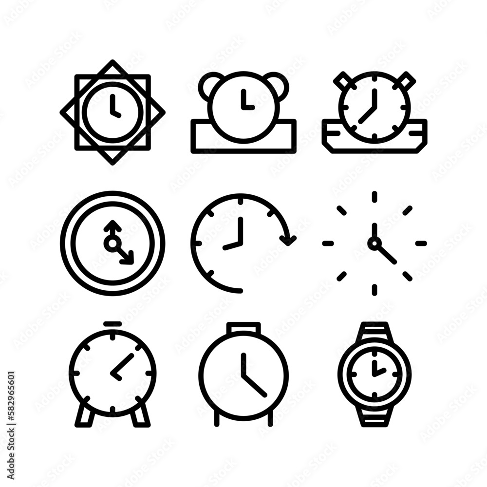 clock icon or logo isolated sign symbol vector illustration - high-quality black style vector icons
