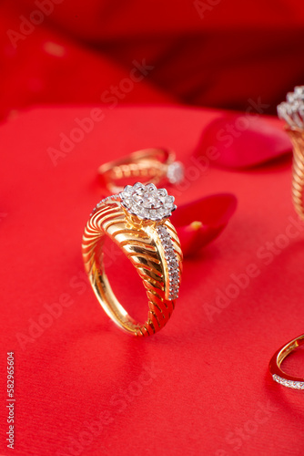 rings on red velvet