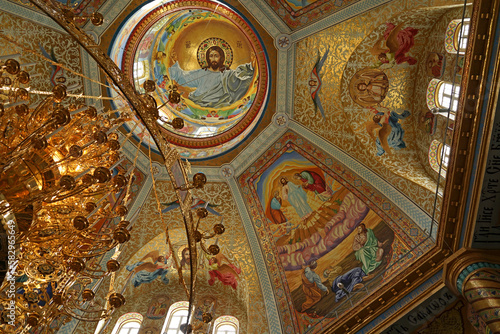 interior decoration of the cathedral in the Pochaev Lavra