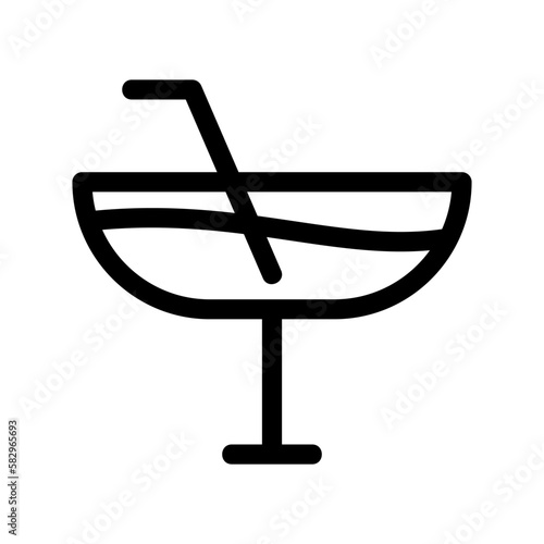 Fototapeta Naklejka Na Ścianę i Meble -  cocktail icon or logo isolated sign symbol vector illustration - high-quality black style vector icons
