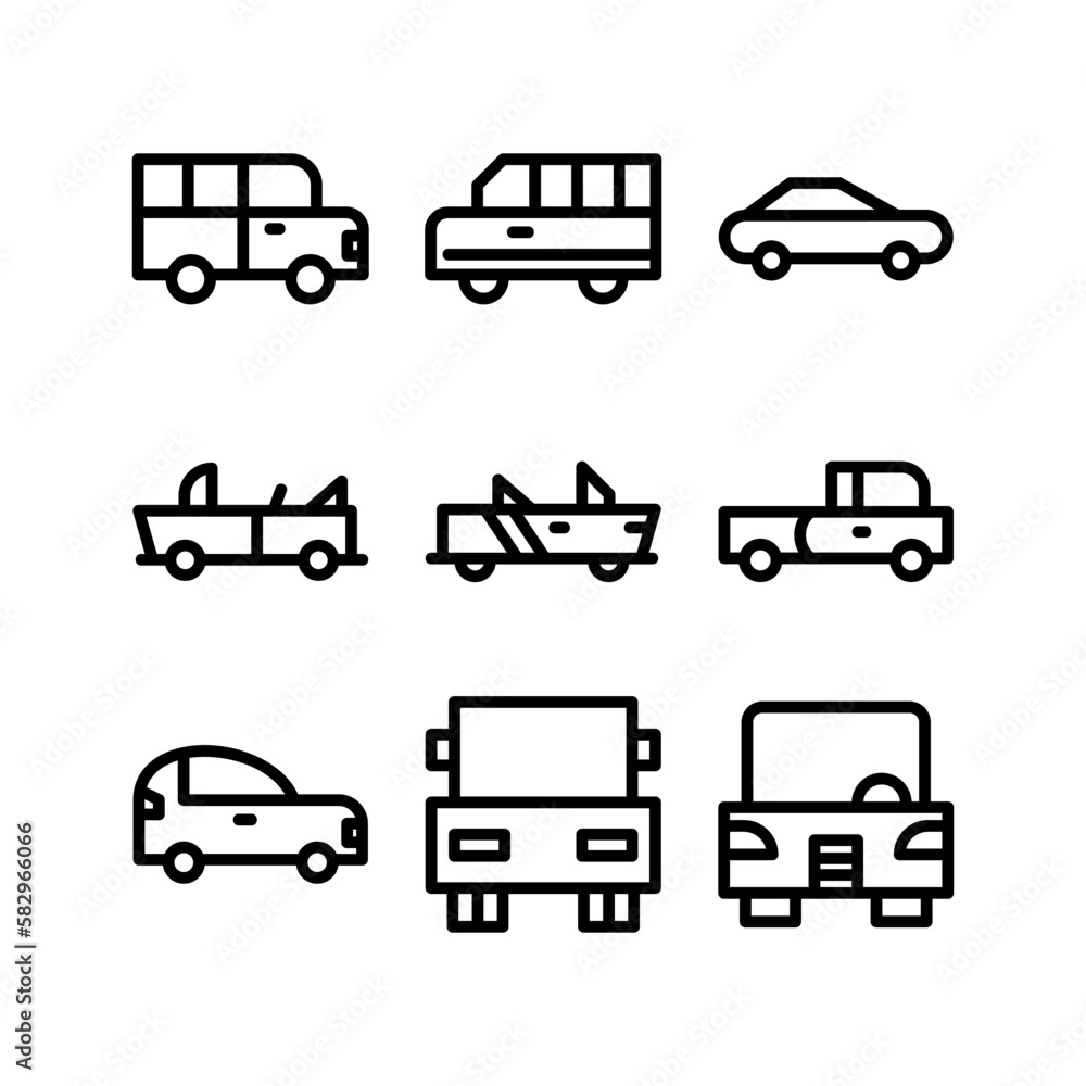 convertible car icon or logo isolated sign symbol vector illustration - high-quality black style vector icons
