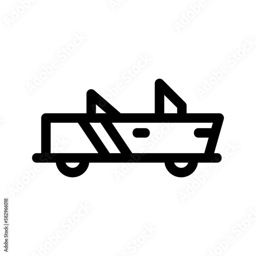 convertible car icon or logo isolated sign symbol vector illustration - high-quality black style vector icons 