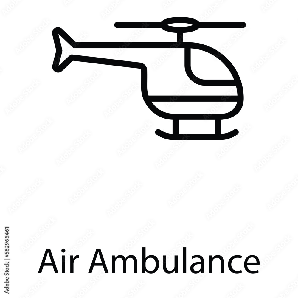 Air ambulance icon design stock illustration Air ambulance icon design stock illustration