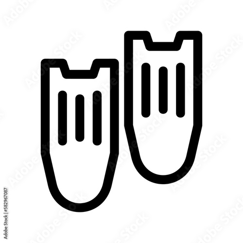 flippers icon or logo isolated sign symbol vector illustration - high-quality black style vector icons
