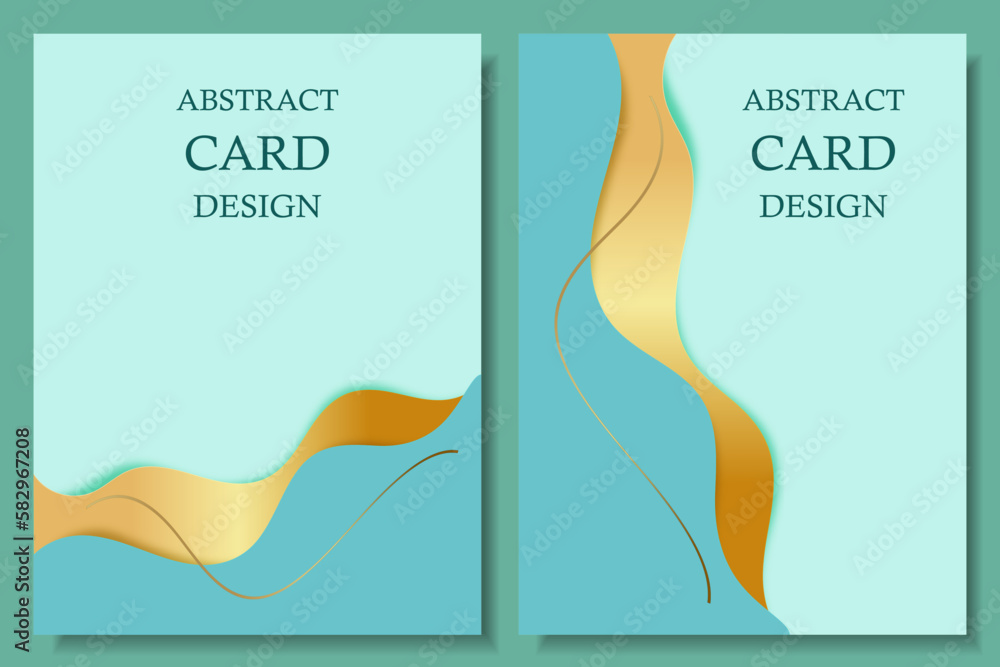 Modern abstract template. Flat web banner on a turquoise background.