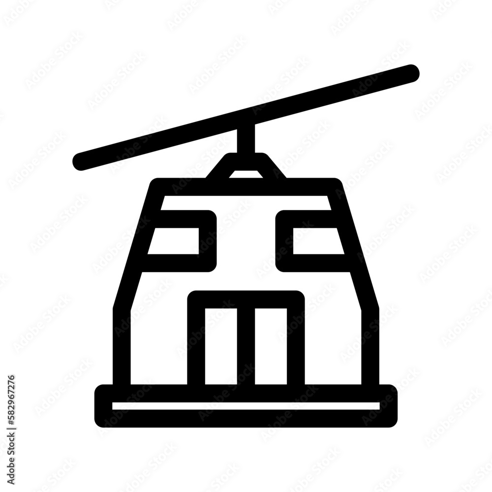 Fototapeta premium funicular icon or logo isolated sign symbol vector illustration - high-quality black style vector icons 