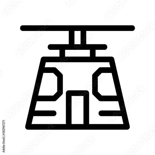 funicular icon or logo isolated sign symbol vector illustration - high-quality black style vector icons
