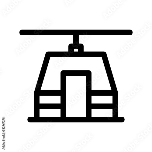 funicular icon or logo isolated sign symbol vector illustration - high-quality black style vector icons
