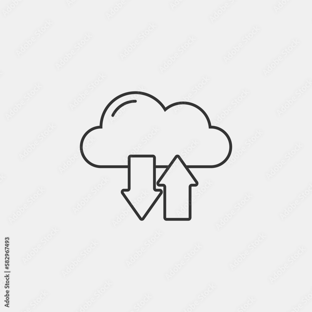 Hosting vector icon illustration sign Hosting vector icon illustration sign
