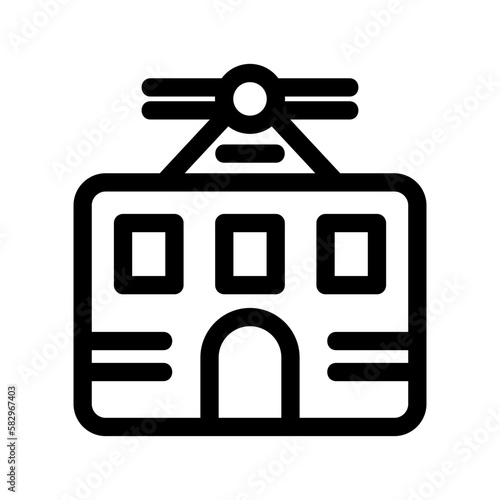 funicular icon or logo isolated sign symbol vector illustration - high-quality black style vector icons
