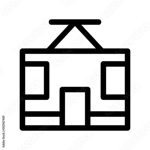funicular icon or logo isolated sign symbol vector illustration - high-quality black style vector icons
