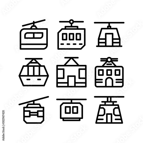 funicular icon or logo isolated sign symbol vector illustration - high-quality black style vector icons

