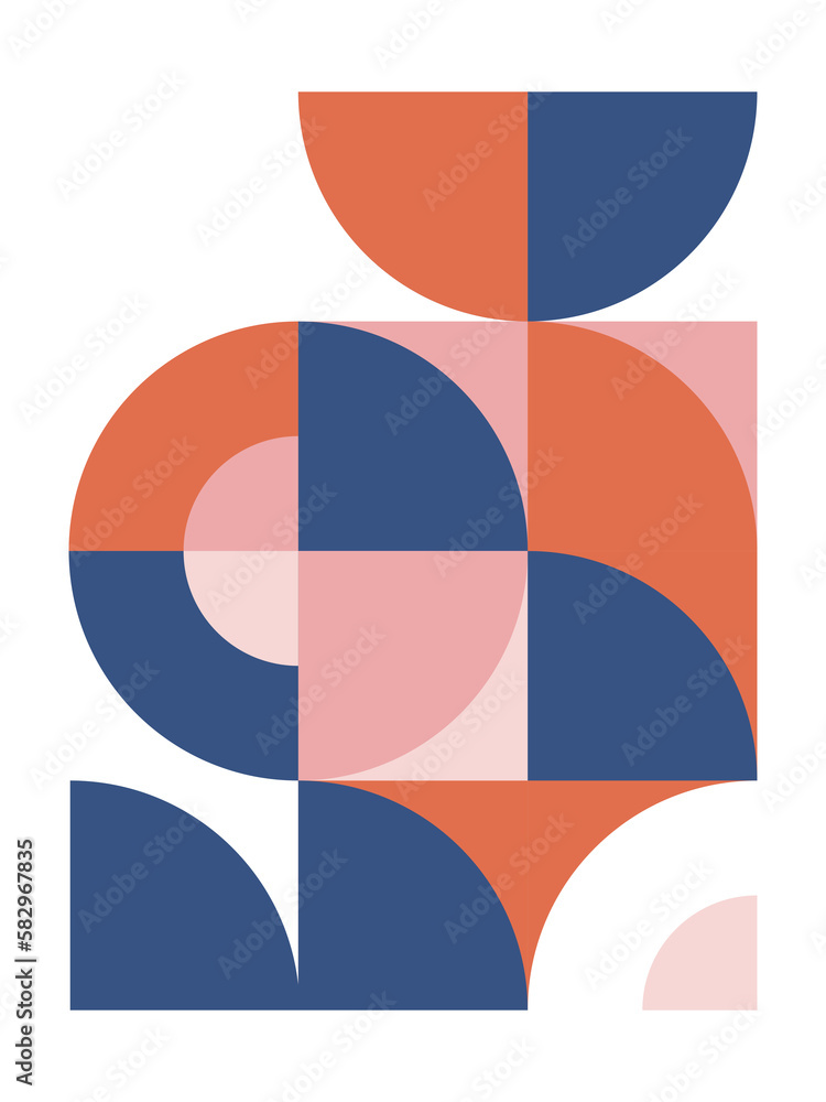 Abstract geometric shape cover