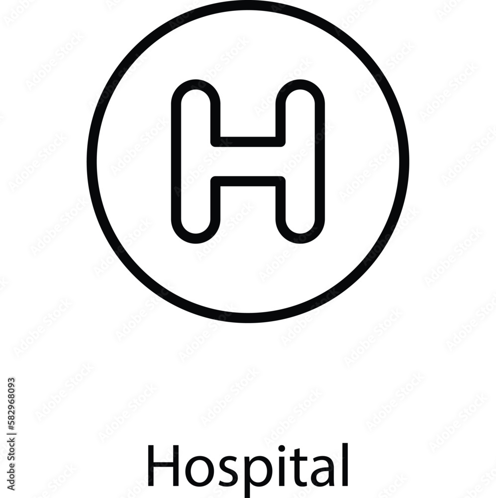 Hospital icon design stock illustration Hospital icon design stock illustration