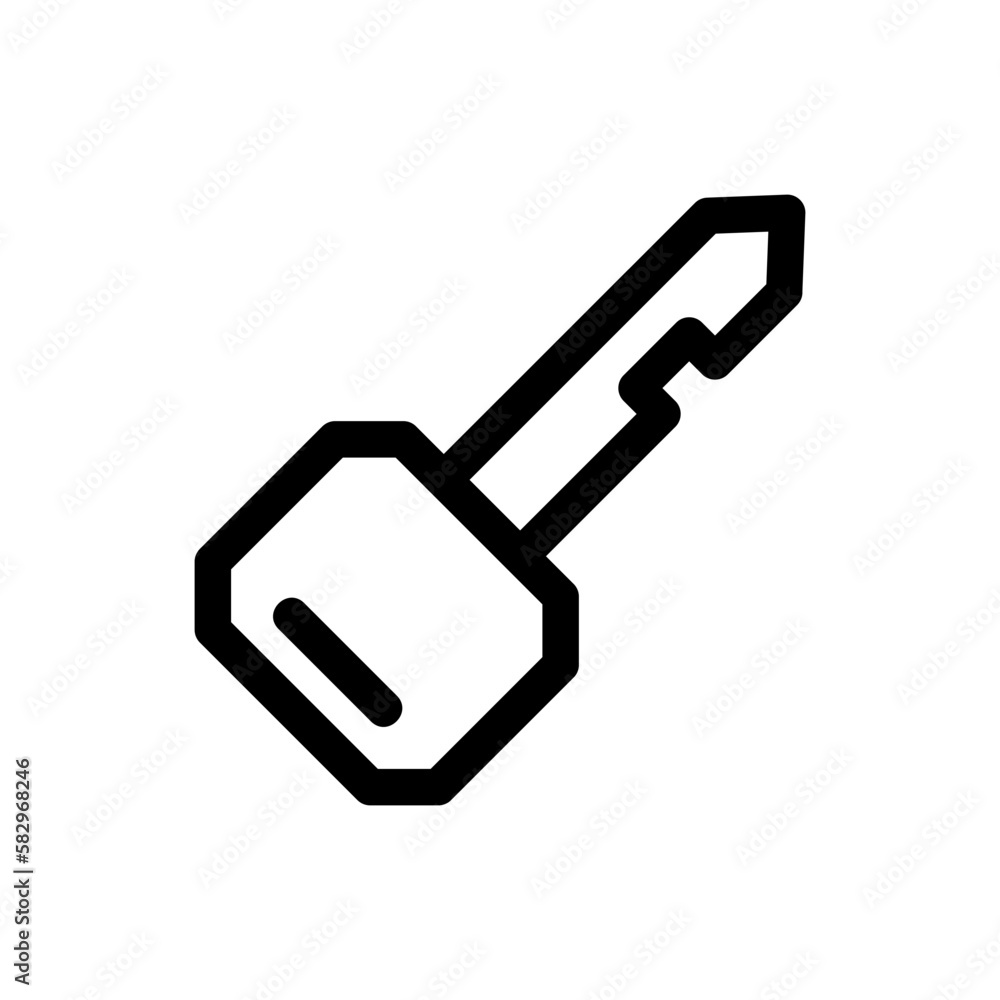 hotel key icon or logo isolated sign symbol vector illustration - high-quality black style vector icons

