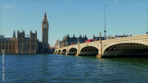 big ben london bridge video 4k river thames uk britain