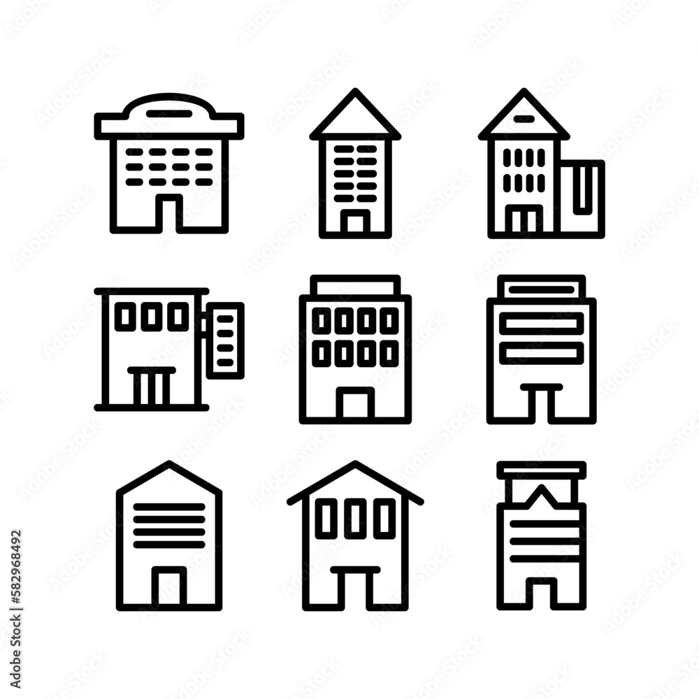 hotel icon or logo isolated sign symbol vector illustration - high-quality black style vector icons
