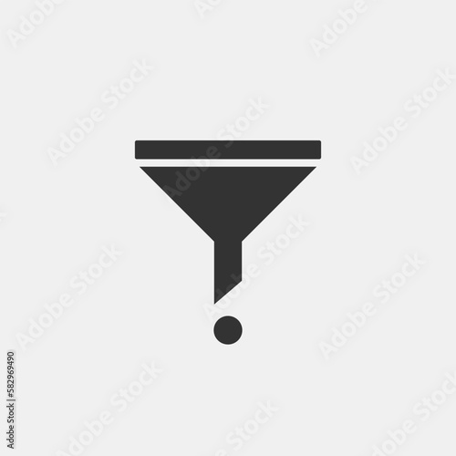 Filter vector icon illustration sign