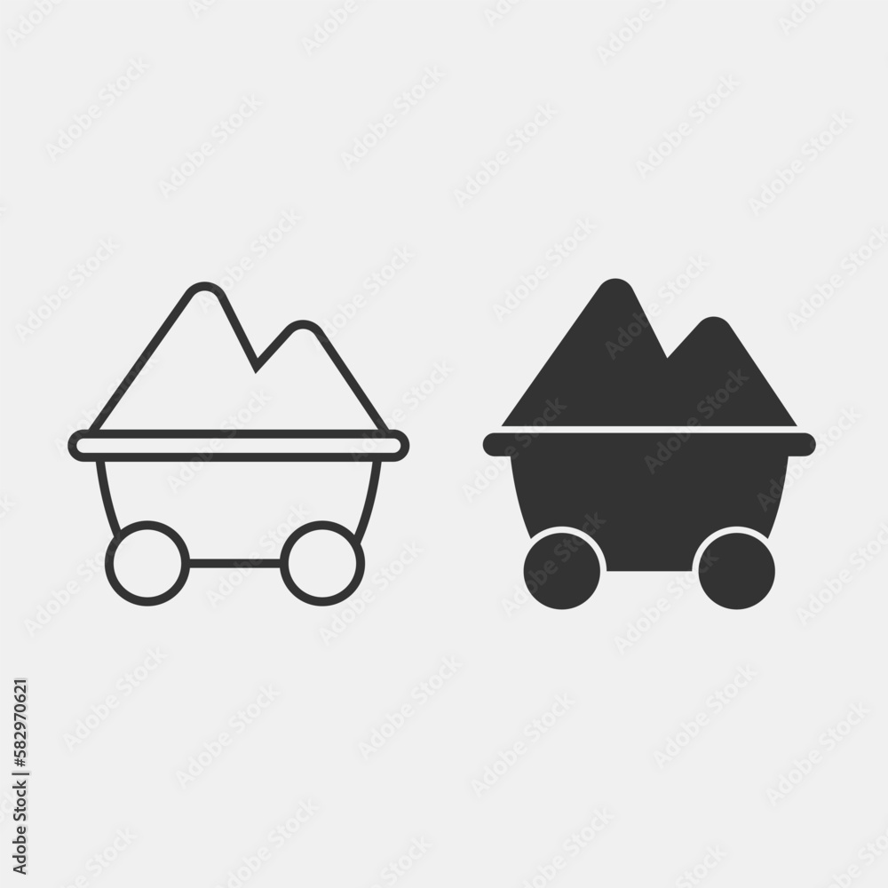 Data mining vector icon illustration sign Data mining vector icon illustration sign