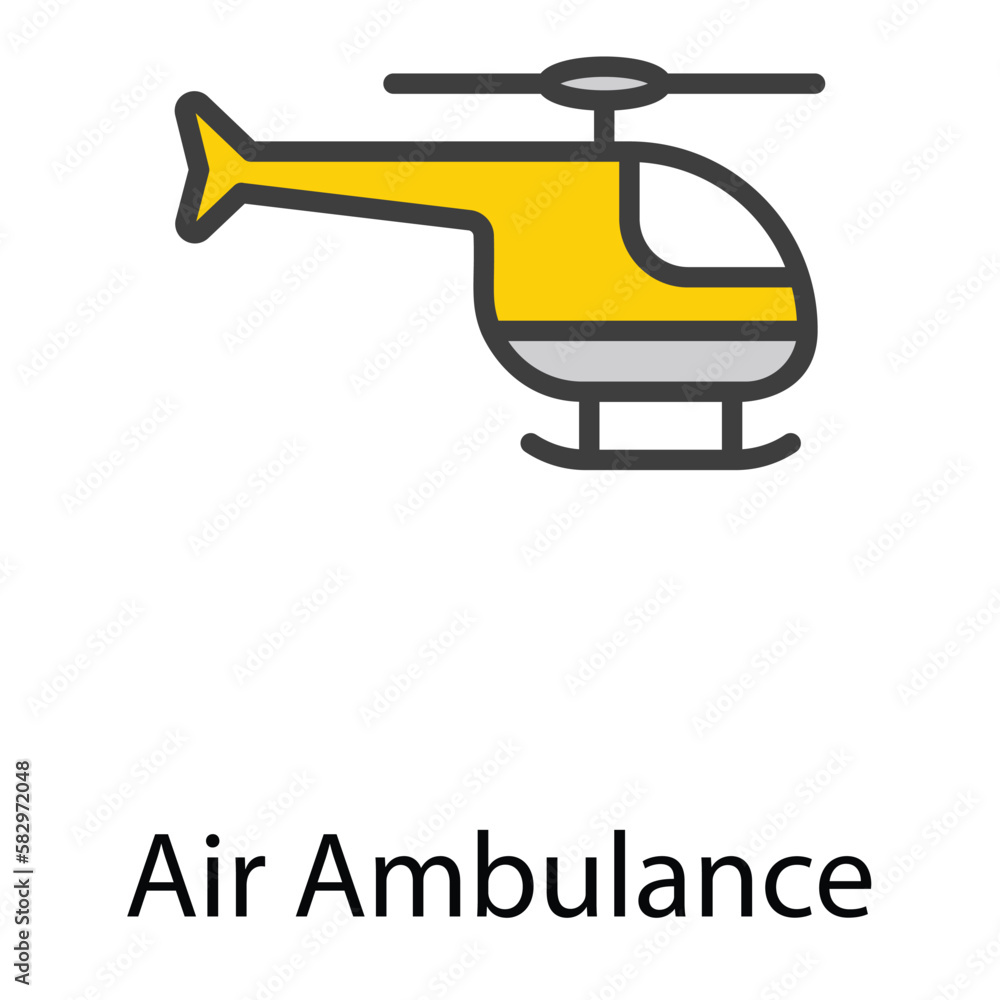 Air ambulance icon design stock illustration Air ambulance icon design stock illustration