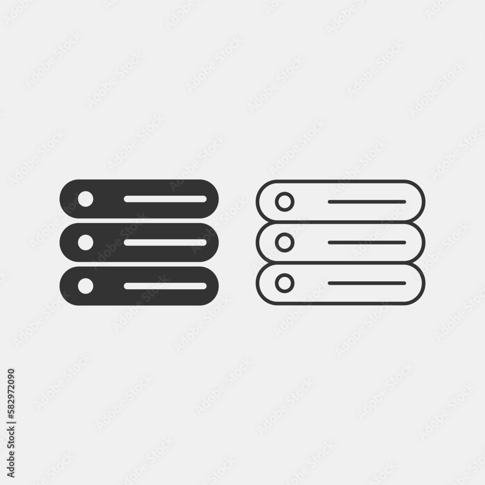 Database vector icon illustration sign Database vector icon illustration sign