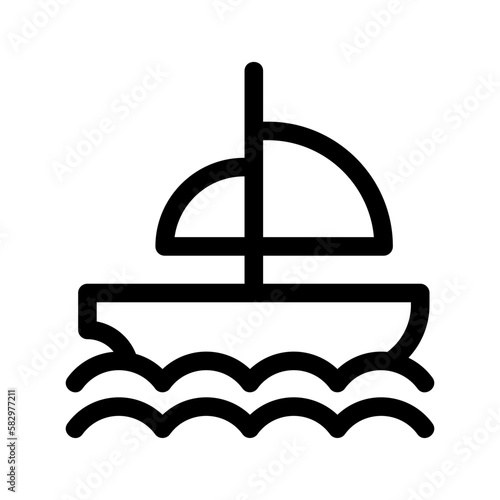 yacht icon or logo isolated sign symbol vector illustration - high-quality black style vector icons 