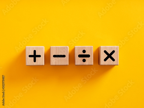 Foto Basic mathematical operations symbols