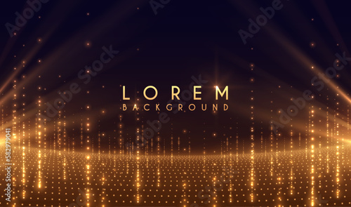Abstract golden light effect background