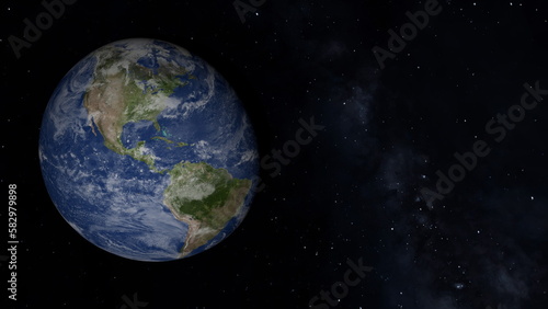 Planet Earth in outer space. © Sergey Fedoskin