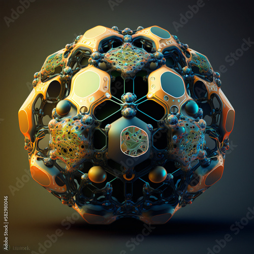 3d rendered illustration of fullerene