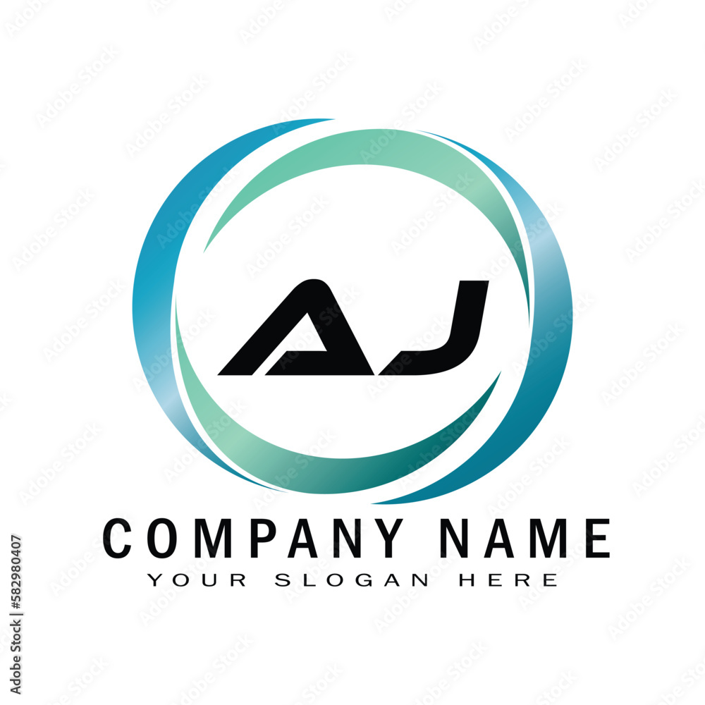 aj creative abstract logo design aj creative abstract logo design