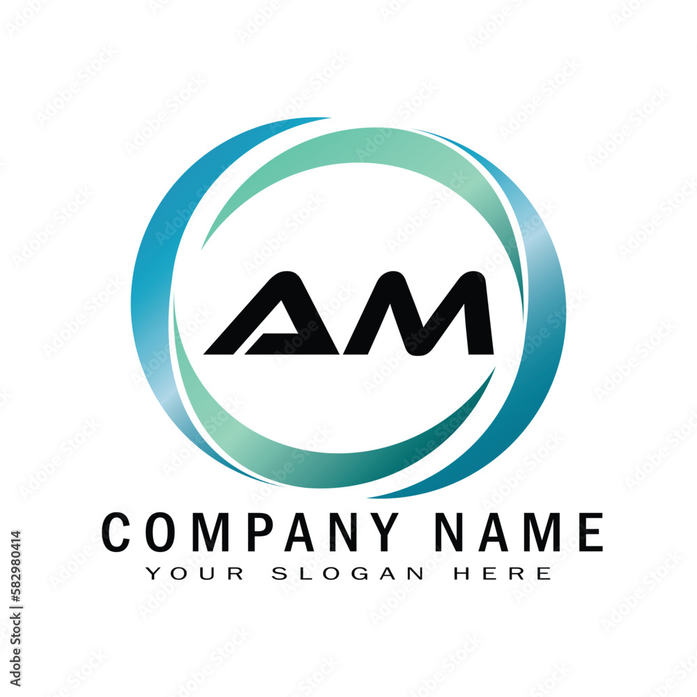 AM company linked NEW logo design AM company linked NEW logo design