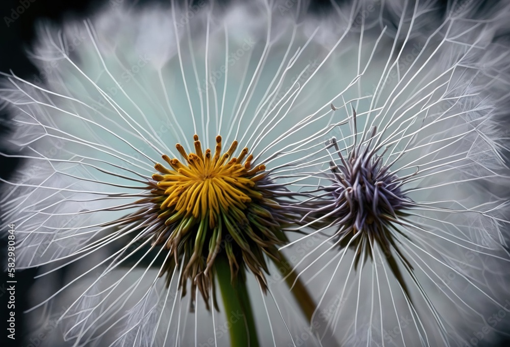 Dandelionclose look summer photograph generative ai Dandelionclose look summer photograph generative ai