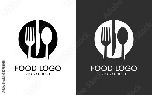 Initial Letter O Food Logo, Circle food logo vector