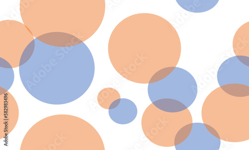repeat seamless pattern of bubble, blue and beige circles on white background, replete image design fabric printing 