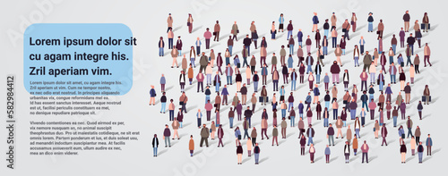 multiethnic people group mix race men women crowd in casual clothes standing together diversity multiculturalism
