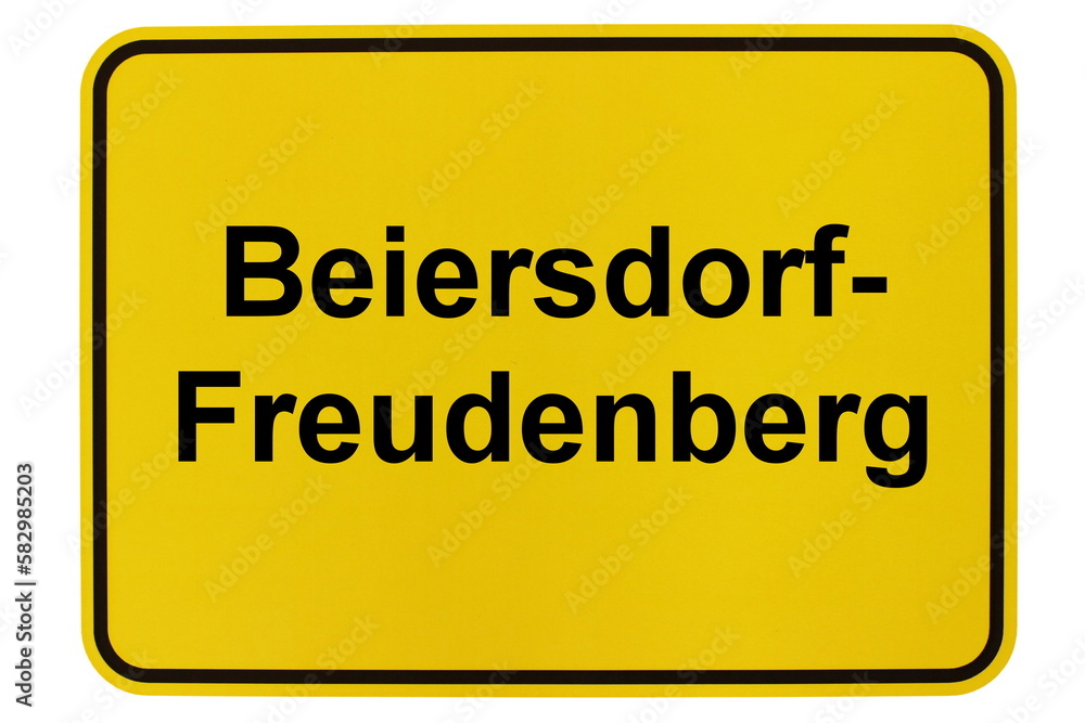 Illustration eines Ortsschildes der Gemeinde Beiersdorf-Freudenberg in Brandenburg