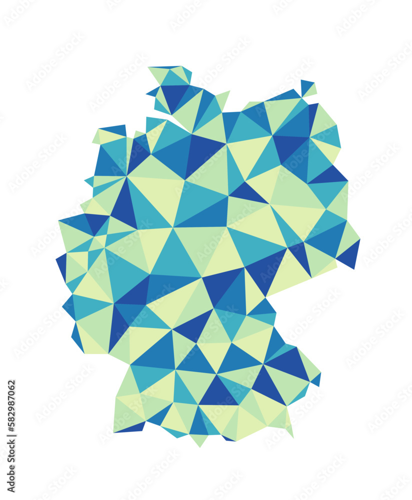 Obraz premium Germany polygonal map - low poly style